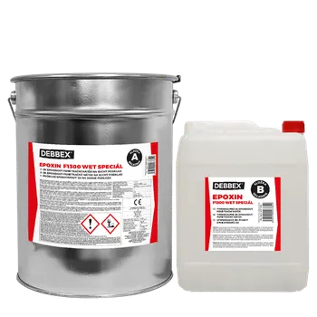 Průmyslové lepidlo DenBraven EPOXIN F1300 WET SPECIÁL 30 kg soudek a kanystr transparentní