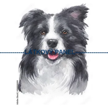 Látkový panel - Pes - PS-80 Velikost: 30x30cm, Materiál: Úplet