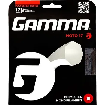 Struna na výplet tenisové rakety Tenisový výplet GAMMA MOTO Černý 1,24 mm 12 m