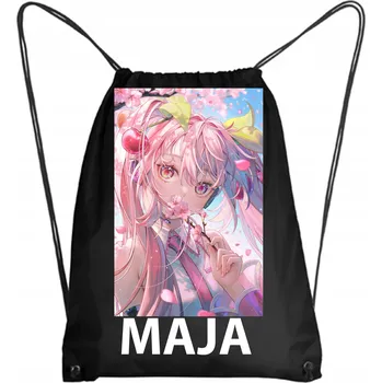 Školní batoh Školní Vak na Boty Batoh na Tělocvik Do Školky HATSUNE MIKU + JMÉNO 5