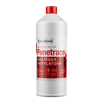 Průmyslové lepidlo DenBraven Malířská akrylátová penetrace 1 l láhev mléčně bílá