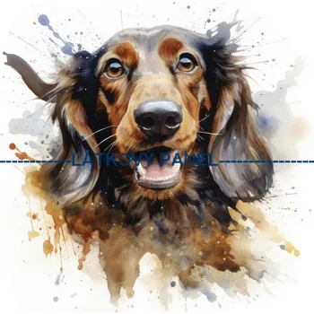 Látkový panel - Pes - PS-69 Velikost: 15x15cm, Materiál: Teplákovina nepočesaná