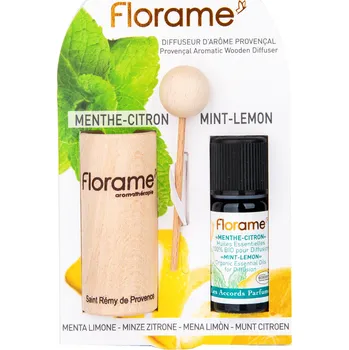 Aroma difuzér Difuzér provensálský dřevěný + éterický olej Máta-citron 10 ml BIO FLORAME