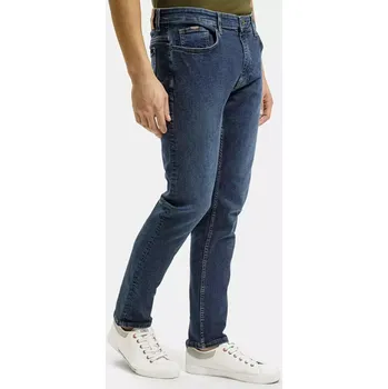 Pánské džíny CROSS pánské slim tapered fit džíny Trammer 170-006 dark blue Velikost: 38/32