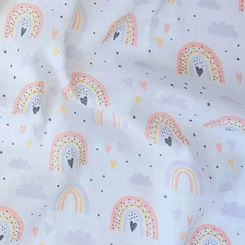 Plena PREM Bavlněná plena 70x70cm Duha & Srdíčka NEW