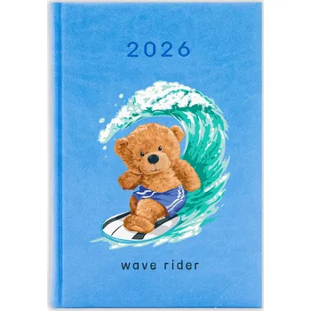 Kalendář Knižkový kalendář 2026 A5 FunnyCase modrý