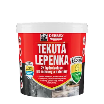Průmyslové lepidlo DenBraven Tekutá lepenka 2K hydroizolace 14 kg kbelík šedá