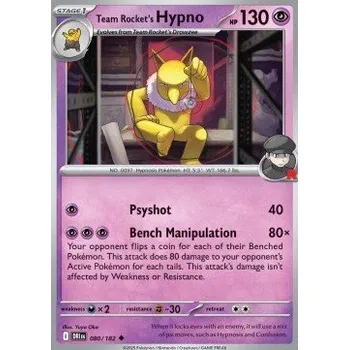 Karetní hra Pokémon DRI 080/182 Team Rocket's Hypno - Destined Rivals Stav: Near Mint, Verze: REVERSE HOLO