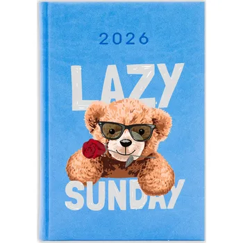 Kalendář Knižkový kalendář 2026 A5 FunnyCase modrý