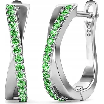 Náušnice STŘÍBRNÉ NÁUŠNICE ANGLICKÉ ZLACENÉ RODIEM STŘÍBRO 925