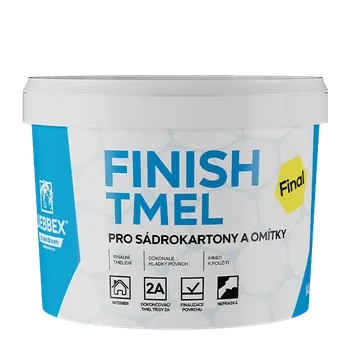 Průmyslové lepidlo DenBraven Finish tmel na sádrokartony 5 kg kbelík bílá