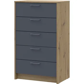 Komoda Komoda Rondi 5 zásuvek 60х40х100 dub artisan / grafit