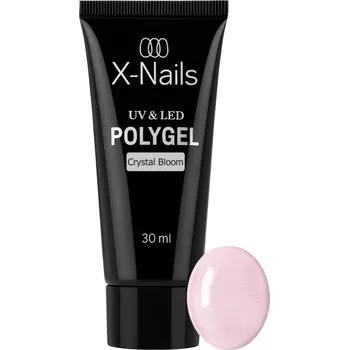 HEMA/DI-HEMA FREE UV/LED poly gel v tubě 30 ml - CRYSTAL BLOOM (baby pink s perleťovým třpytem) (Perleťový baby pink polyakrylgel Crystal Bloom)