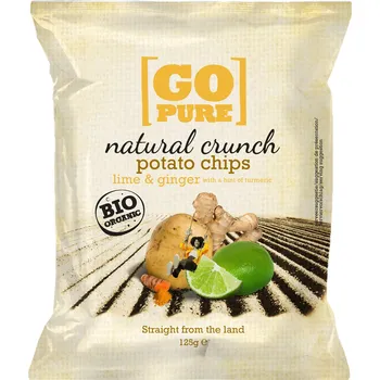Chips Chipsy bramborové limeta-zázvor 125 g BIO GO PURE