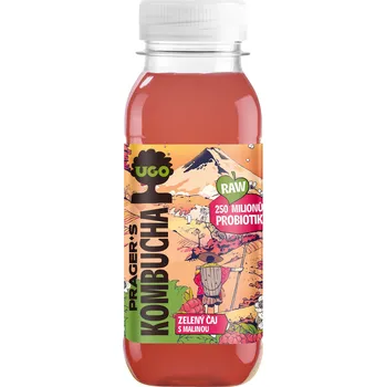 Čaj Kombucha zelený čaj s malinou 250 ml UGO