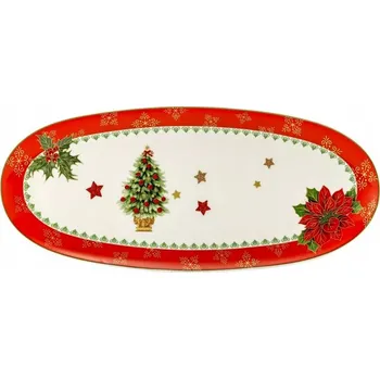 Servírovací tác Magnoble Merry Christmas 555-7049 40,5 cm porcelánový