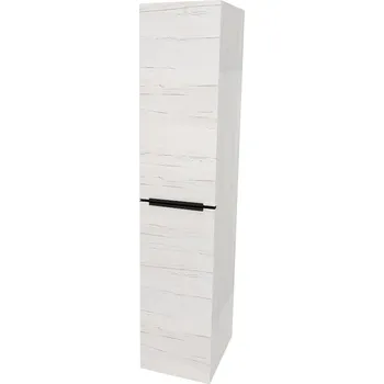 Koupelnový nábytek Mereo Mailo Koupelnová skříňka vysoká 350x1700x385 mm, černé madlo, Multidecor, Pino Aurélio, CN594LPBPINO