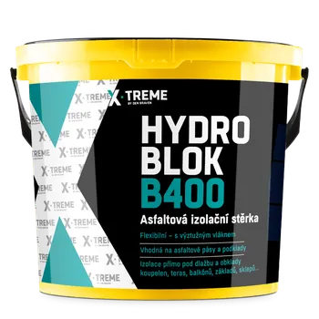 Průmyslové lepidlo DenBraven HYDRO BLOK B400 - Asfaltová izolační stěrka 10 kg kbelík