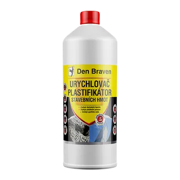 Průmyslové lepidlo DenBraven Urychlovač a plastifikátor stavebních hmot 1 l láhev nažloutlá