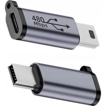 ADAPTÉR PŘECHODKA KABELU USB-C NA MINI USB RYCHLÉ NABÍJENÍ 18W 5V 480Mb