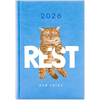 Kalendář Knižkový kalendář 2026 A5 FunnyCase modrý