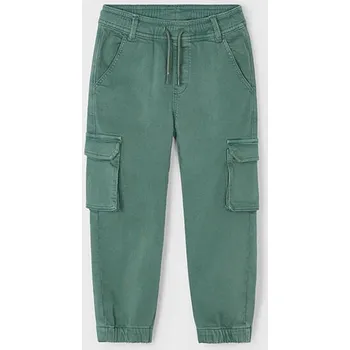 Chlapecké džíny dětské zelené kalhoty kapsáče Mayoral 4567-59 velikost 128