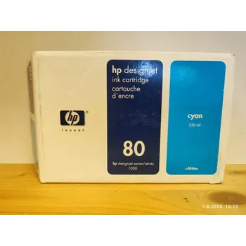 C4846A, HP 80 originální inkoustová náplň Cyan 350ml, po expiraci se zárukou