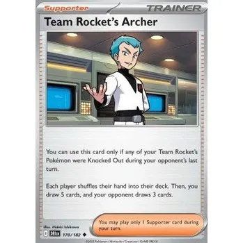 Sběratelská karetní hra Pokémon DRI 170/182 Team Rocket's Archer - Destined Rivals Stav: Near Mint, Verze: REVERSE HOLO