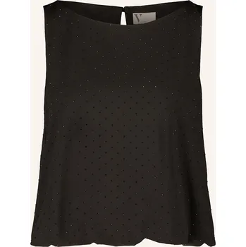 Dámská halenka V By Vera Mont Dámský Top S Ozdobnými Kamínky, černá, 36