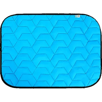 Pelíšek pro psa AiryVest cestovní podložka oboustranná modrá/černá L 100 x 70cm