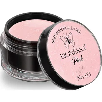 Lak na nehty Stavební gel Bionessa No.03 Shimmer Pink 15 ml