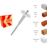 KLIMAS Wkret-met ThermoDrive-V2 Talířová hmoždinka s kovovým šroubem Ø8 mm 455 mm - 100 ks