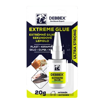 Průmyslové lepidlo DenBraven Extrémně silné sekundové lepidlo EXTREME GLUE 20 g dóza transparentní