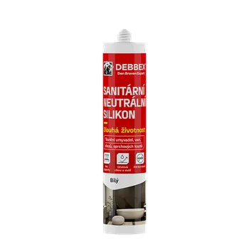 Průmyslové lepidlo DenBraven Sanitární neutrální silikon 280 ml kartuše bílá