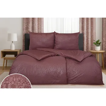 Povlečení Povlečení DAMAŠEK mikro 4dílné PALSA vínové