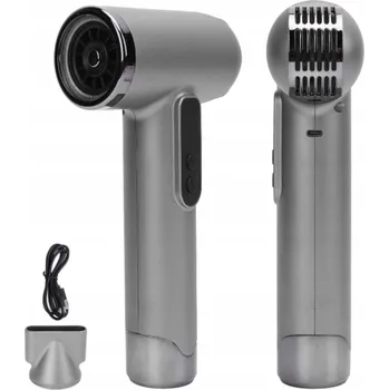 Fén PŘENOSNÝ BEZDRÁTOVÝ FÉN NA VLASY AKUMULÁTOR USB NABÍJECÍ šedá