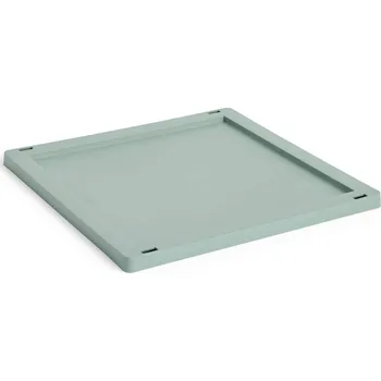 Úložný box HAY DESIGN Víko boxu Colour Crate Plastic "Cube / Medium Square" HAY BARVA: Sage Green