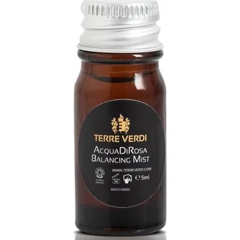Terre Verdi | Přírodní růžová voda na pleť Objem: 5 ml 100% BIO • tonikum ve spreji • antibakteriální a protizánětlivé