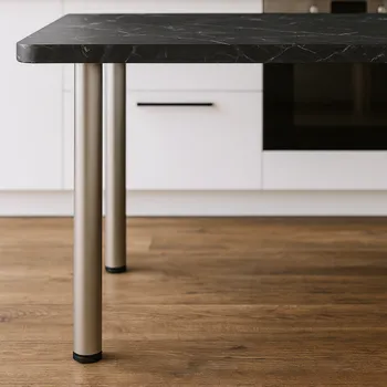 Nábytkové kování Interex Stolová noha CLASSIC 60 mm / Satén nikel 710 mm