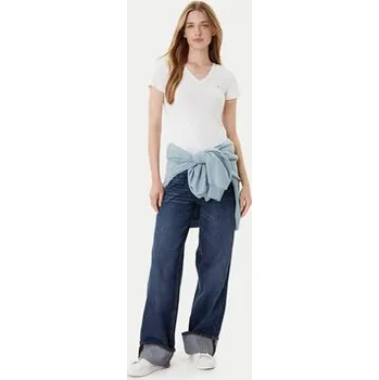 Pánské tričko Tommy Jeans T-Shirt Tjw Skinny Stretch DW0DW09197 Bílá Slim Fit XXS