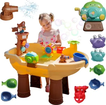 Pískoviště WOOPIE Vodní stolek 2v1 Pískoviště Pirátská loď XL s mýdlovou bublinou + doprava zdarma