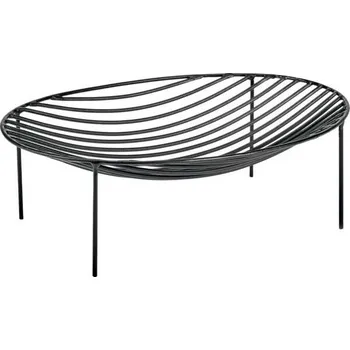 chlebník SERAX Metal Sculptures Košík na nožičkách 35 × 25 cm, černý