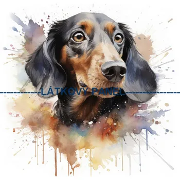 Látkový panel - Pes - PS-68 Velikost: 15x15cm, Materiál: Kočárkovina