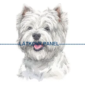 Látkový panel - Pes - PS-87 Velikost: 20x20cm, Materiál: Bavlna