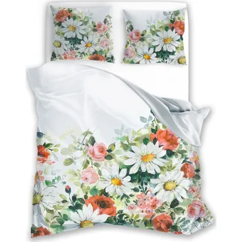 Povlečení Bavlněné saténové povlečení NOBILE 017 160x200 cm + 2x 70x80 cm bílé