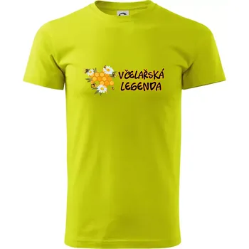 Včelařská legenda - Klasické pánské triko vyšší gramáže - S ( Limetková )