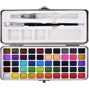 Vodová barva ART - Profesionální sada 50 ks akvarelových barev v kovové kazetě