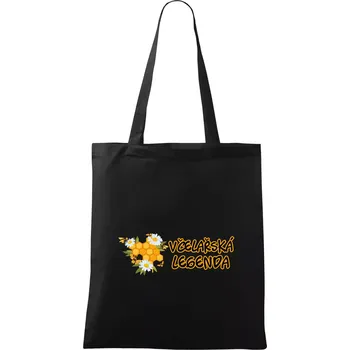 Včelařská legenda - Taška bavlněná - 42 x 38 cm ( Černá )