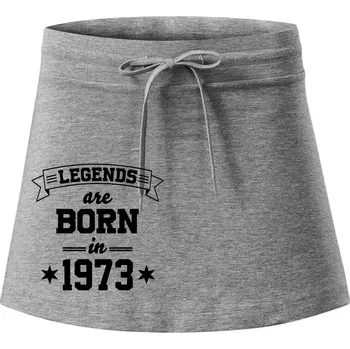 Dámská sukně Legends are born in 1973 - Sportovní sukně - two in one - M ( Tmavě šedý melír )