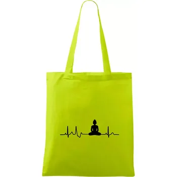 Ekg Budha - Taška bavlněná - 42 x 38 cm ( Limetková )
